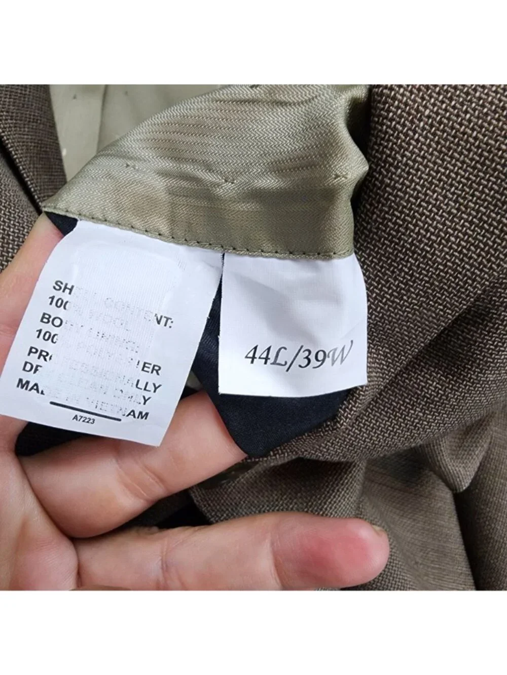 Daniel Gray 2 Piece Suit Mens 44L 39x32 Brown 100% Wool Long Sleeve Jacket Pants
